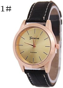 Women's Men Simple Atmospheric Choice Round Strap China Clock (Random Color)