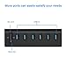 Cateck USB 3.0 6-Port Aluminum Hub with 2-Slot Card Reader Combo and 5V/4A High-Capacity Power Supply for iMac, MacBook Air, Mac Pro,MacBook Pro, MacBook, Mac Mini, PCs and Laptops, Black