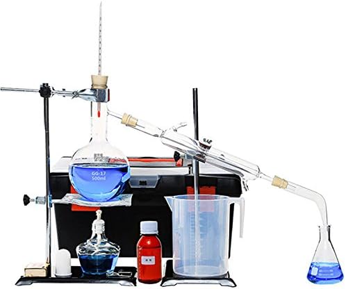 New 500ml Lab Essential Oil Distillation Apparatus Water Distiller Purifier Glassware Total Kits