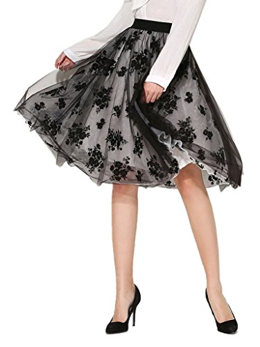 Choies women s vintage retro black high waist floral pr…