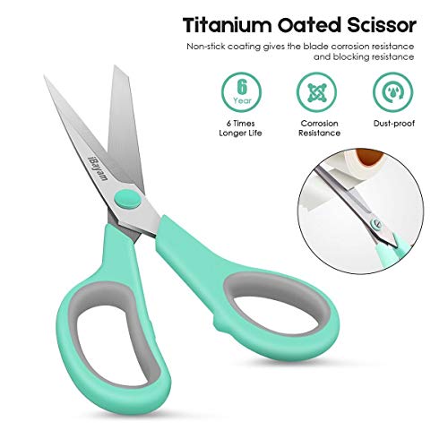 3 Scissors+Titanium+Multipurpose+Comfort+Grip+Handles