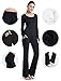 Bamans Womens Bootcut Yoga Pants with Pockets Tummy Control Workout Long Dress Bootleg Yoga Pants