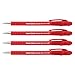 Paper Mate FlexGrip Ultra Retractable Ball Point Pen, 1.0mm, Medium Point, Red Ink, 4-Count