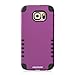 S6 case, Pasonomi® 3-piece 3 in 1 Combo Hybrid Defender High Impact Body Armor Hard Pc & Silicone Case Protective Cover for Samsung Galaxy S6 (Purple)