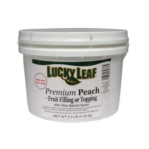 Lucky Leaf Premium Clean Label Peach Fruit Filling or Topping, 9.5 Pound -- 2 per case.