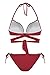 Huiyuzhi Womens Sexy Criss Cross Push up Cut Out Two Piece Swimsuit Strappy Bandage Bikini Set