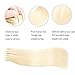 Tape in Human Hair Extensions 20 Inch 20pcs 50g/pack Silky Straight human Hair Extensions Bleach Blonde (#613 20inch)