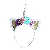 FULLIN Hair Hoop Unicorn Headband Hair Hoop Kids Cat Ears Flower Headband Halloween Cosplay Costume Makeup Birthday Party Headdress