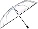 HappyGo Full Automatic Folding Transparent Clear Auto Open Travel Umbrella for Women Girls Black 8 ribs