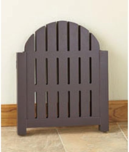 Wooden Pet Gate Adjustable Indoor Outdoor Dog Walnut Doorway Home Office Decor Brown