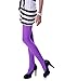HDE Womens Solid Gradient Color Stockings Opaque Microfiber Footed Tights,XS-M,Purple