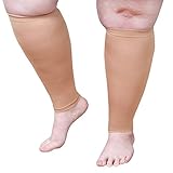 Unisex Adult Extra Wide Moderate Compression Calf Sleeves, Regular Height (over 5'7