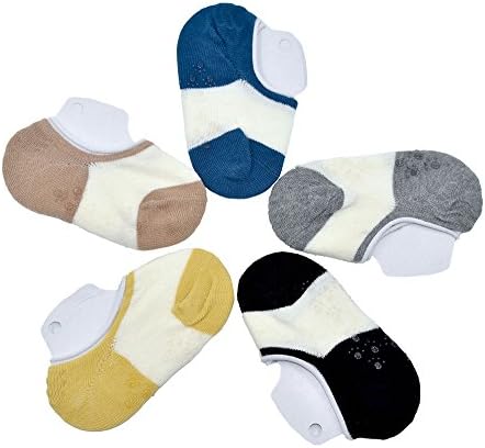 Petescilla Unisex-Baby Loafer Socks Non-Slip 5-Pack