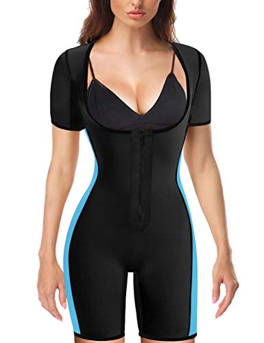 NonEcho Neoprene Sauna Full Shaper Sweat Body Suit Sleeve Slimming Shapewear Weight Loss