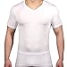 Zengvee Men's Deep V-neck Undershirt with Sweat Guards
