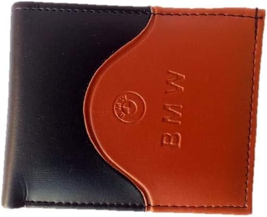 Black and Brown Artificial Leather Wallet