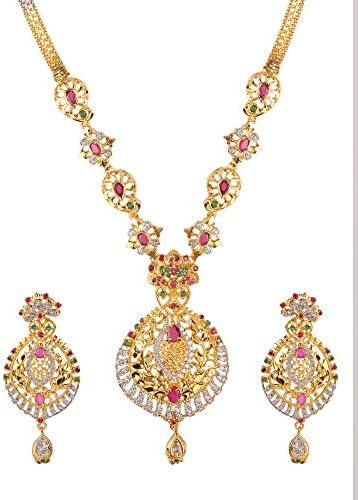 Swasti Jewels Haram Jewellery Neckalce Earrings Set for Women (Multiple Choices)