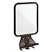 InterDesign Forma Suction Bathroom or Shower Shaving Mirror with Shaving Cream and Razor Holder - Bronze