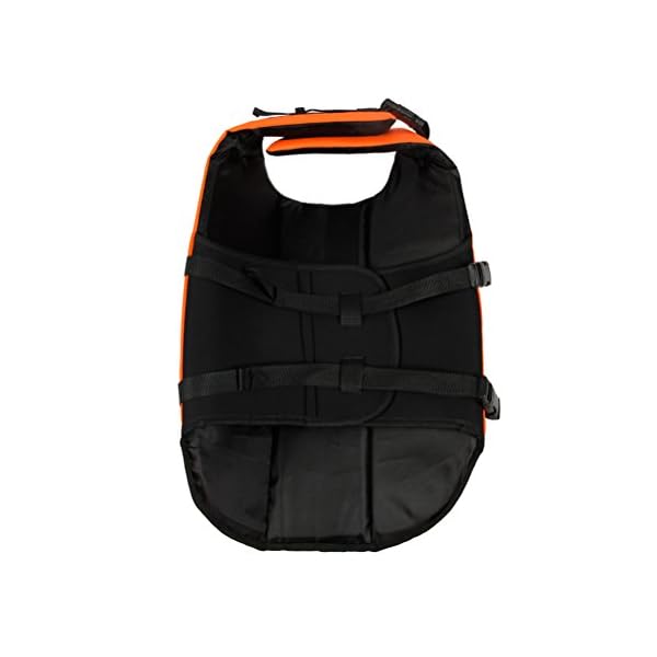 UEETEK Cane Giubbotto Salvagente Riflettente Gilet di Salvataggio per Cane Medio 9-23kg Taglia M Arancione - immagine 4