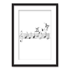 Black Paper Framed Canvas Wall Art for Living Room, Bedroom Canvas Prints for Home Decoration Ready to Hanging - 23x31 inches