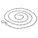 SUBANG 12 pcs Necklace 1.2mm 18 inches 925 Silver Plated Water Ripple Chain Necklace with Lobster Clasps for Jewelry Making
