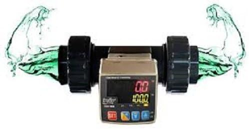 1 1/2" TKM Paddle Wheel PVC Flow Meter with Transmitter 4-20mA + Flow Rate Pulse + Totalizer Totalizer Pulse