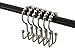 Pro Chef Kitchen Tools Brushed Nickel Roller Shower Curtain Rings - 12 Pack Set of Double Hook Rollerball for Liners and Curtains to Smoothly Glide Open and Closed on Straight and Curved Rods