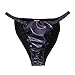 FEESHOW Men's Wet Look Leather Ruched Bikini Briefs Latex Rubber Underwear Navy Blue Medium (Waist 27.0-48.0