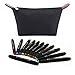 DOIOWN Women's Makeup Bag Cosmetic Bag Toiletry Bag Travel Make up bag Beauty Bag Organizer Pouch 3-Pack(Black)