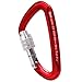 GM CLIMBING Ultra-Light Screw Locking Carabiner CE UIAA Certified Red Pack of 5