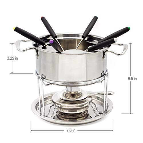 3 Stainless+Fondue+Temperature+Controllable+Chocolate