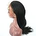 Dovie Hair 360 Glueless Lace Frontal Wig Natural Straight Brazilian Human Virgin Hair 150% Density Pre Plucked Hairline With Baby Hair Bleached Knots Natural Color (16'' 150% density, Natural Color)