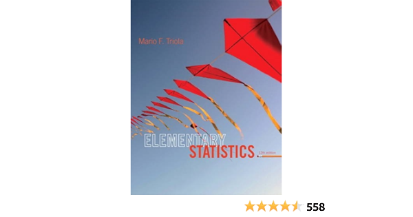 Elementary Statistics 12th Edition Triola Mario F 9780321836960 Statistics Canada