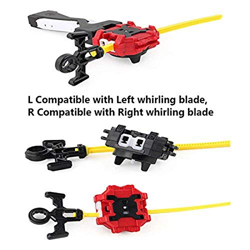 Battling Top Burst Battle Gyro Evolution Fusion Metal Master Rapidity Fight with 4D Launcher Grip Set Battling Top (Yellow)