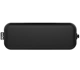 DOSS Pie Portable Bluetooth speakers,Ultra Slim Pocket-Sized Portable Wireless Stereo Speakers with Dual Drivers,4W output,Built-in Rechargeable battery,handsfree,3.5mm line-in support[black]