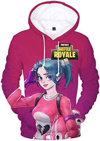 JIEFEIZHL Younth Girl Boy 3D Game Printed Sports Sweatshirt with Pockets