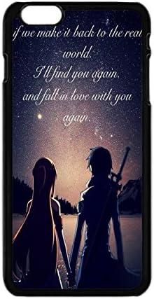 Customizable Durable PC Material SAO Sword Art Online iPhone 6 6S Back Cover Case - If we back to the real world. I'll find you and fall in love with you again.
