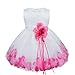 iiniim Baby Girls Petals Tulle Pageant Wedding Party Flower Girl Dress