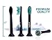 Generic Replacement Toothbrush Heads Philips Sonicare HX6014 HX6013 ProResults Black 12 pcs Fit DiamondClean HealthyWhite EasyClean FlexCare Soft Bristles Gum Plaque Control
