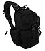 Mens Black Molle 2L Hydration Ready Sling Bag with Keychain Compass + 2 Zipper Pulls