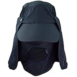 HOVEOX UV 50+ Sun Protection Fishing Flap Hat Neck Protection Cap with Removable Sun Shield Mask for Baseball, Backpacking, Cycling, Hiking, Fishing, Garden, hunting Outdoor Camping Activities
