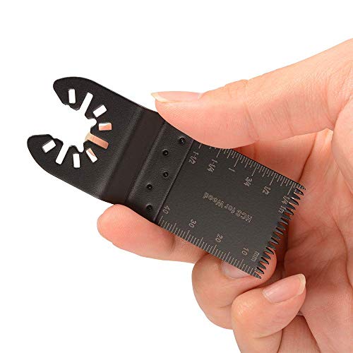 10pcs 35mm High Carbon Steel Saw Blades,Oscillating Multitool Quick Release Japan Precise Long Tooth Saw Blades for Dewalt, Stanley, Black Decker
