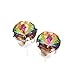 925 Sterling-silver stud earrings made with sparkling Enchanted Forest crystal from Swarovski®. London gift box.
