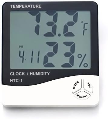 1 X LCD Digital Display Temperature and Humidity Meter with Alarm Clock Hygrometer