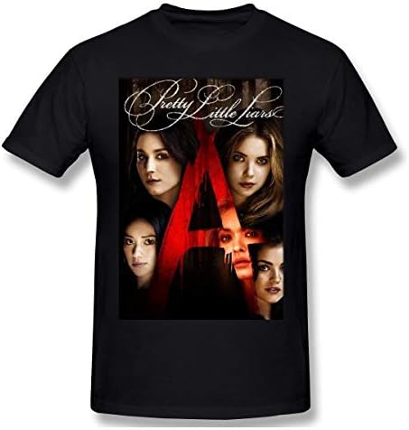 Patricia ForT Men's Short SleeveRelaxed Lazy Wind Pretty Little Liars Logo Black 3XL