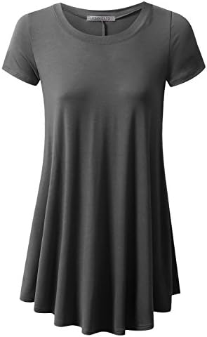 URBANCLEO Womens Short Sleeve Long Tunic Top T-Shirt Dress (Plus