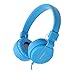 ONTA Kids Headphones for Boys Girls - Child Student Headset Wired Plug Toddler Earphones School Teen on Ear for Ipad | Computer | Smart Phone | Amazon Fire Tablet | Laptop | Plane Travel | Game, Blue