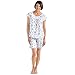 Collections Etc Women's Floral Summer Pajama Short Set