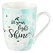 Gold Foiled Motivational Coffee Mug Let Your Light Shine Pastel Mint Green, 11oz