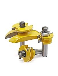 Nxtop - Juego de 3 piezas de 1 2'' de barra de vástago cortador para armario, cortador de fresado, herramientas eléctricas, cuchillo para puerta, cortador de madera